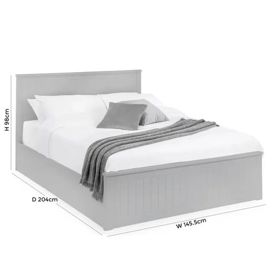 Maine Grey Ottoman Storage Bed - Sizes Available